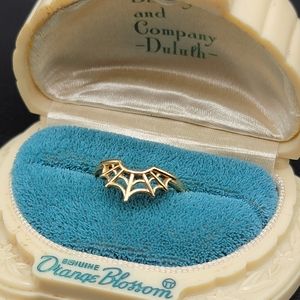 Margaret Cross Modern Mourning Spider Web Ring